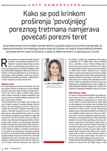 Maja Damjanović - Kako se pod krinkom proširenja povoljnijeg poreznog tretmana namjerava povećati porezni teret