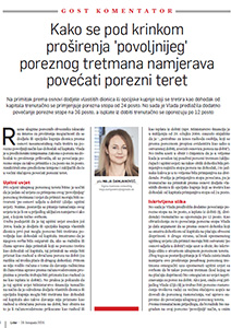 Maja Damjanović - Kako se pod krinkom proširenja povoljnijeg poreznog tretmana namjerava povećati porezni teret Maja Damjanović - Kako se pod krinkom proširenja povoljnijeg poreznog tretmana namjerava povećati porezni teret