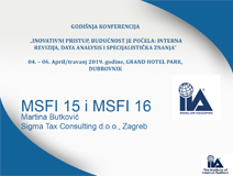 MSFI 15 i MSFI 16 MSFI 15 i MSFI 16