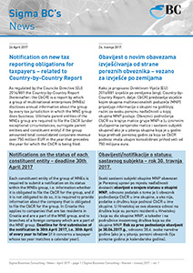 Notification on new tax reporting obligations Notification on new tax reporting obligations